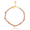 Garnet Gold Charm Bracelet