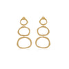 Golden Cascade Oval Earrings