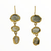 Labradorite Gold Wrap Earrings