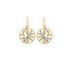 Rhodium and Gold Bamboo Circle Earrings