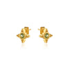 Peridot Flowers Studs