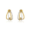 Gold and Silver Rounded Line Earrings