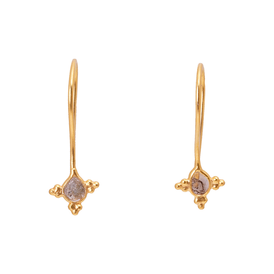 Polki Diamond Gold Earrings