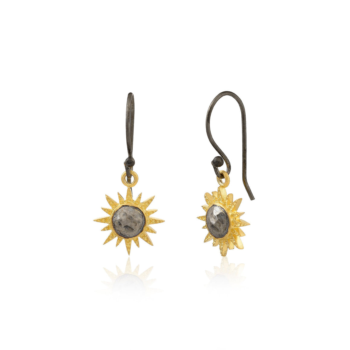 Two Tone Star Earrings