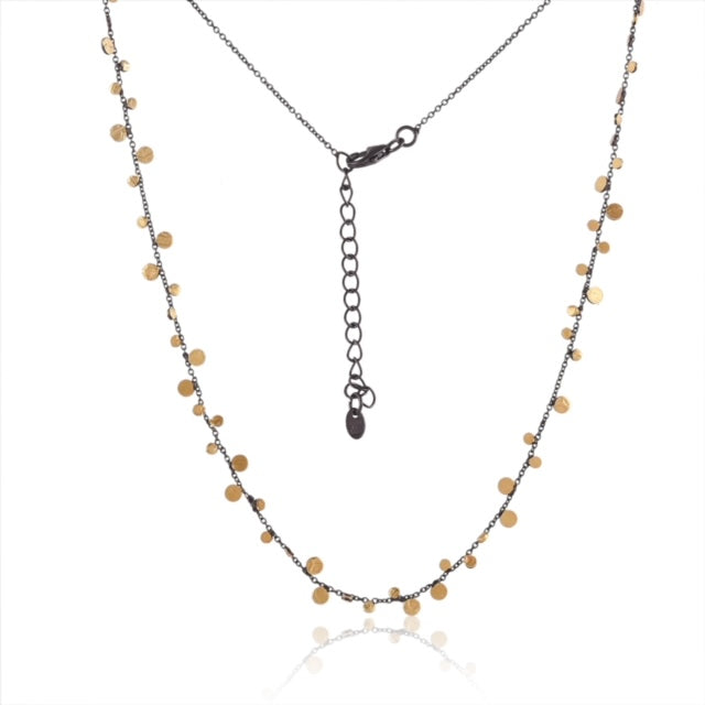 Gold Rhodium Dot Necklace