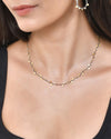 Gold Rhodium Dot Necklace