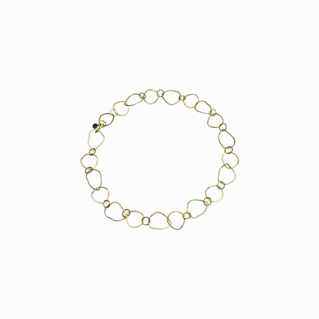 Gold Irregular Circle Necklace