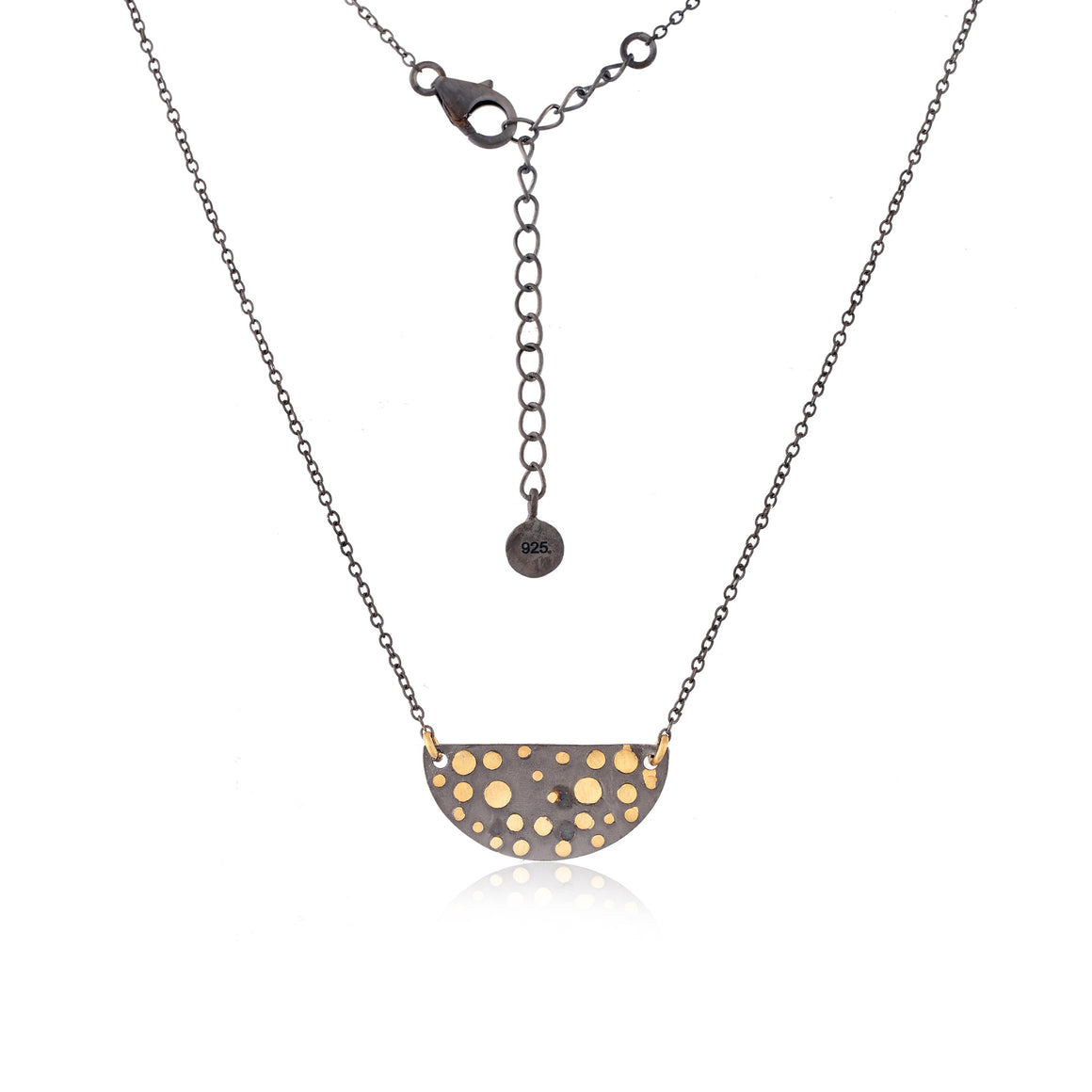 Two Tone Dots Pendant Necklace